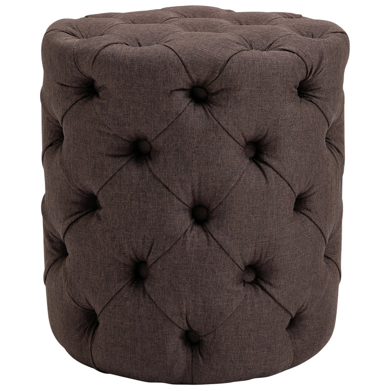 Pouf Drancy tissu M marron