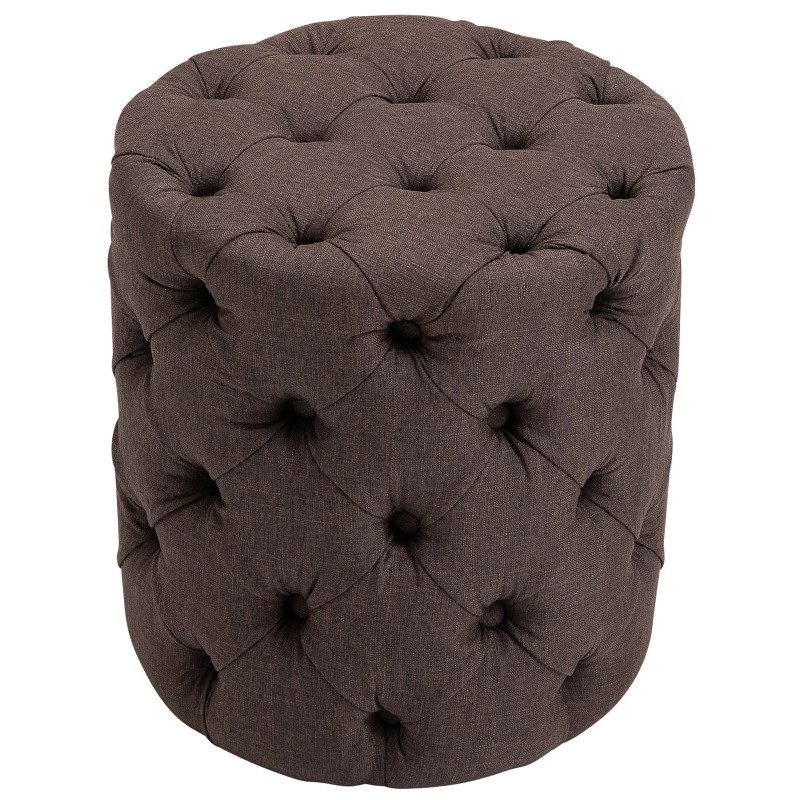 Pouf Drancy tissu M marron