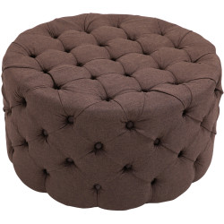 Pouf Drancy tissu XL marron