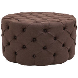 Pouf Drancy tissu XL marron