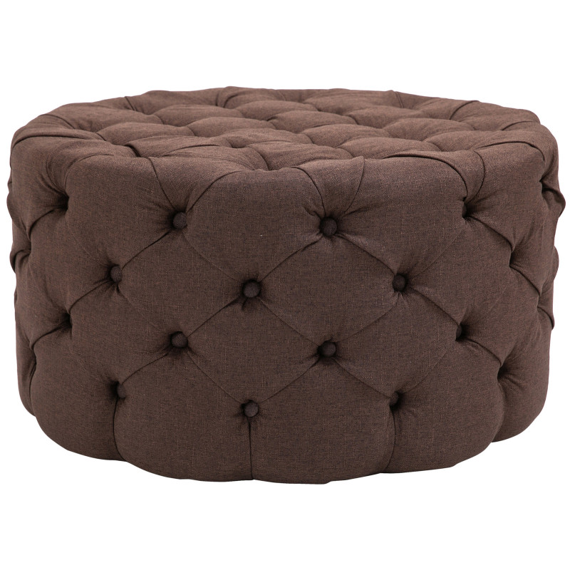 Pouf Drancy tissu XL marron