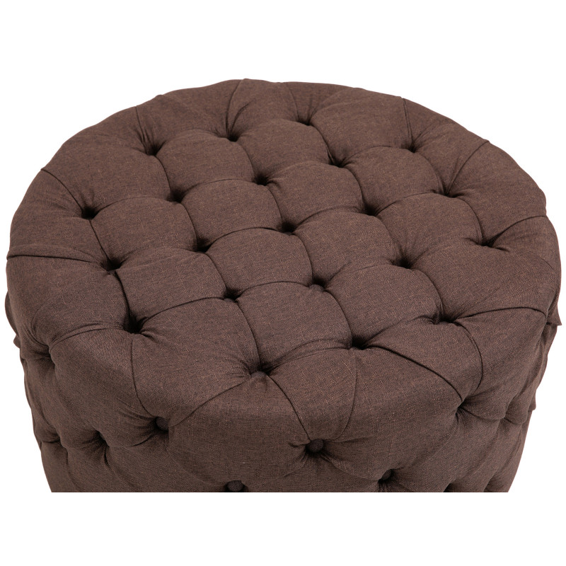 Pouf Drancy tissu XL marron