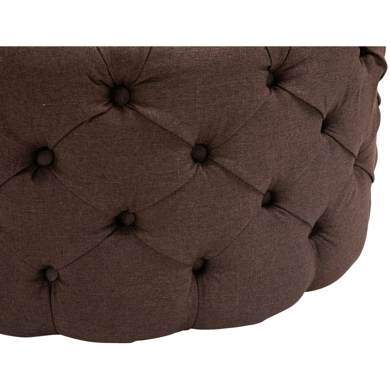Pouf Drancy tissu XL marron