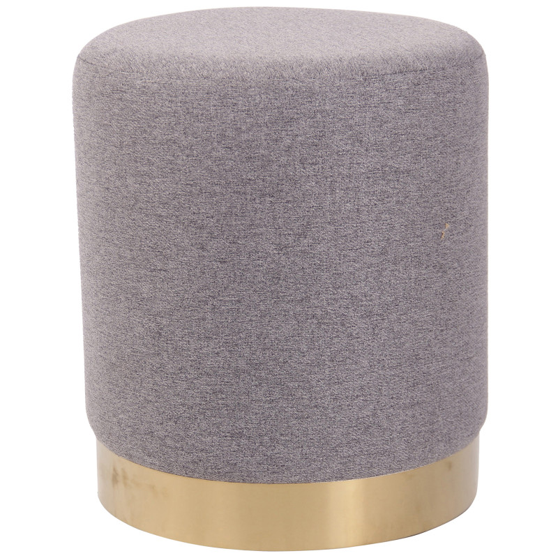 Pouf en tissu gris Nanning