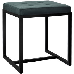 Pouf Barci B en velours vert