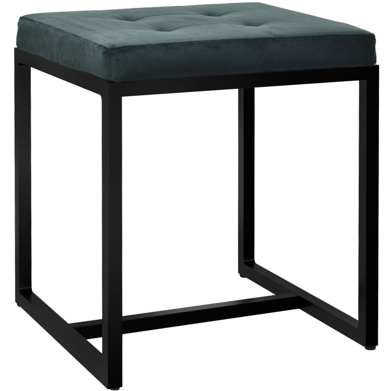 Pouf Barci B en velours vert
