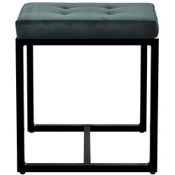 Pouf Barci B en velours vert