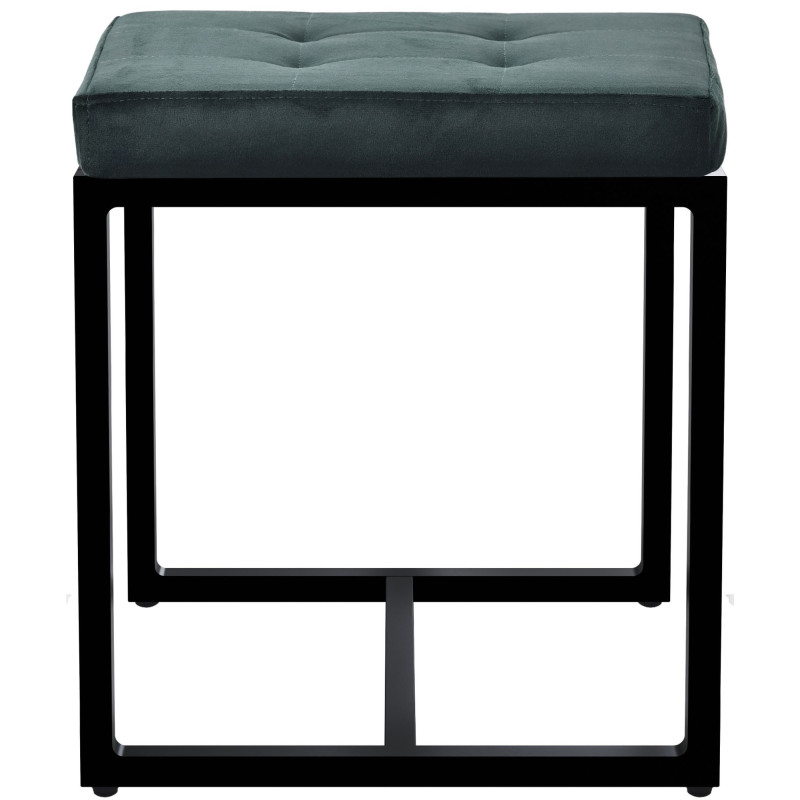 Pouf Barci B en velours vert