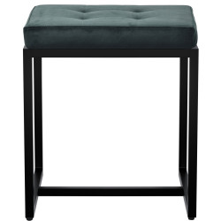 Pouf Barci B en velours vert
