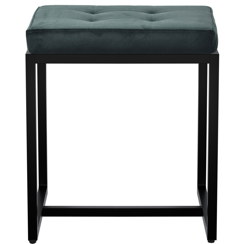 Pouf Barci B en velours vert