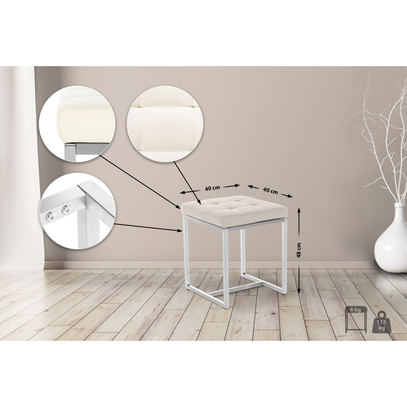 Pouf Barci crème
