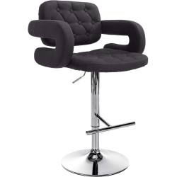 Tabouret de bar Dublin FABRIC C noir