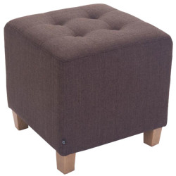 Lot de 2 Poufs Pharaon, marron clair antique