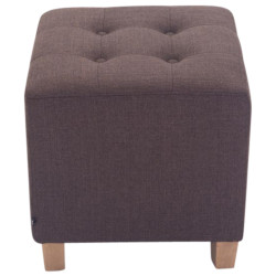 Lot de 2 Poufs Pharaon, marron clair antique