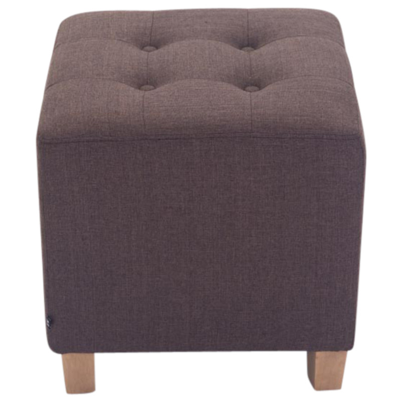 Lot de 2 Poufs Pharaon, marron clair antique