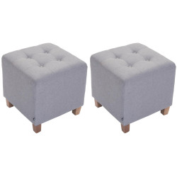 Lot de 2 Poufs Pharaon,...