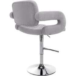 Sgabello da bar grigio Dublin FABRIC C