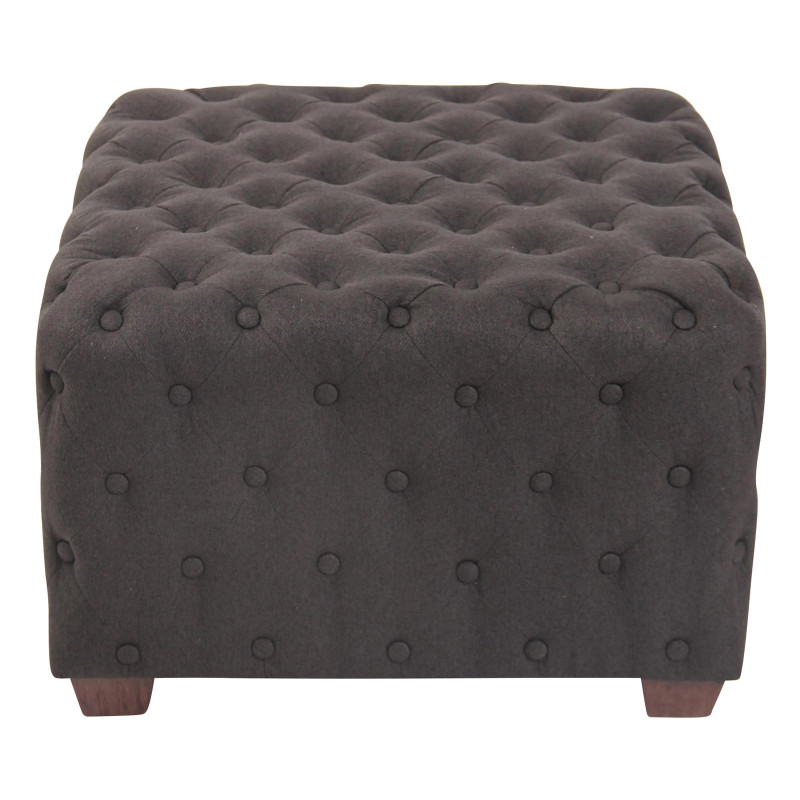 Pouf Nimes en tissu gris foncé