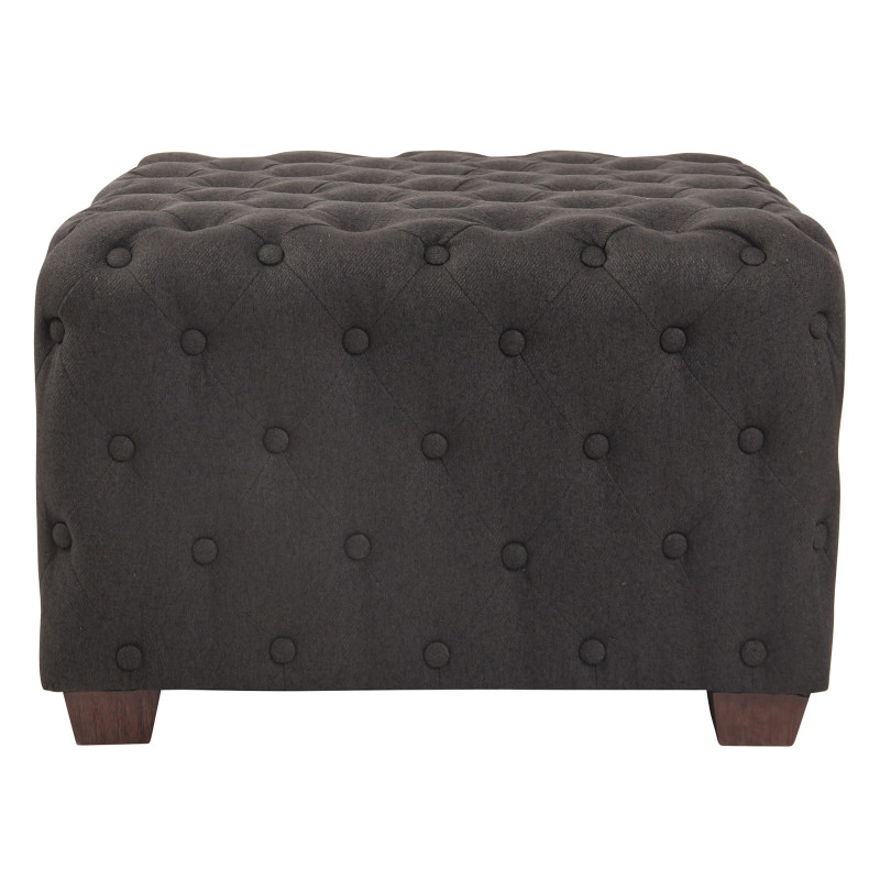 Pouf Nimes en tissu gris foncé