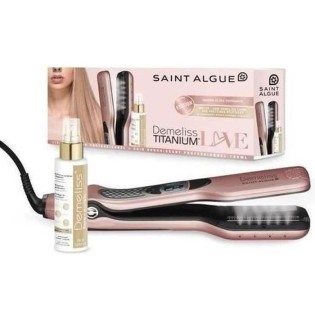 SAINT ALGUE Coffret Lisseur vapeur Demeliss TITANIUM Love Edition Couleur GOLD ROSE + Soin nourrissant 100ml Kera-PROTEIN