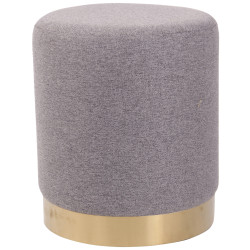 Pouf en tissu gris Nanning