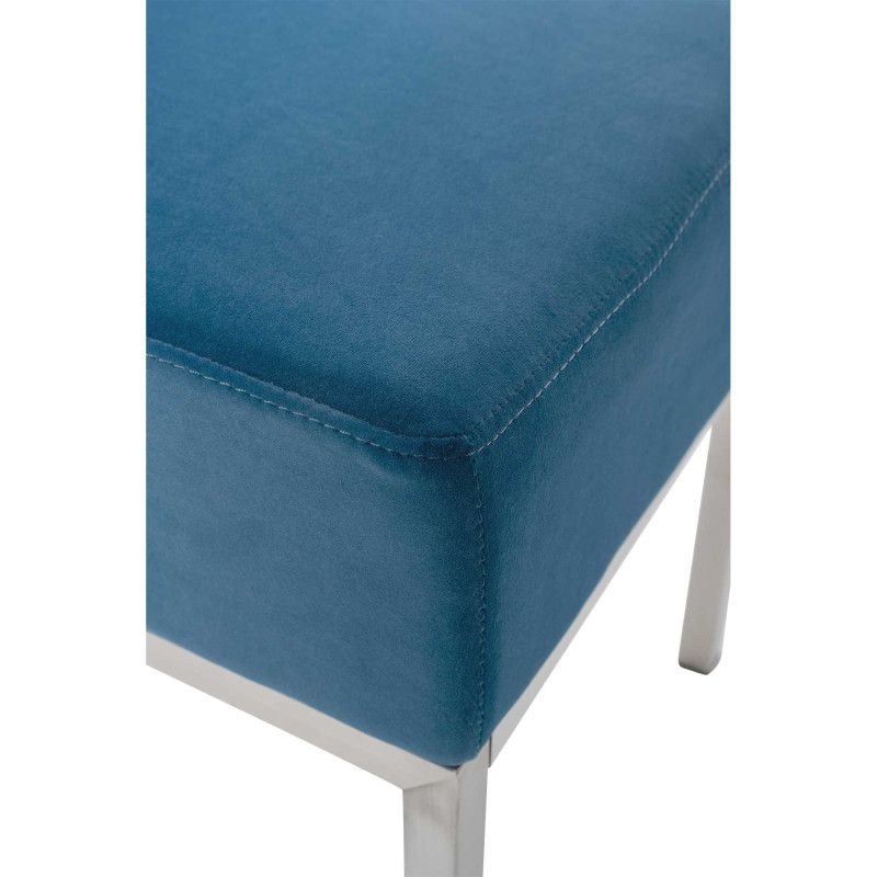 Puf Lamega de terciopelo azul
