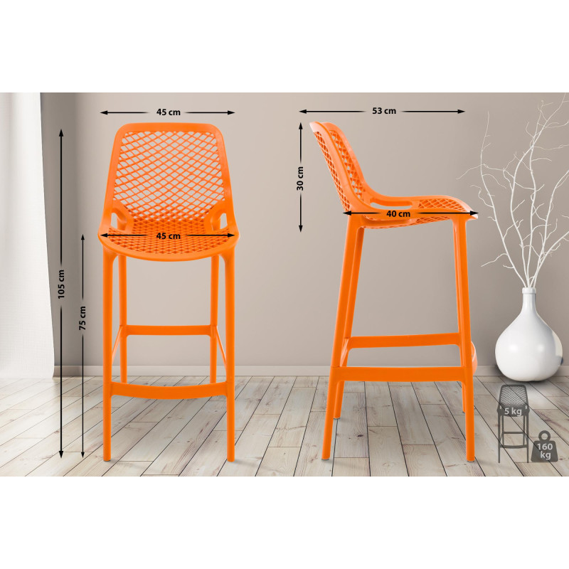 Tabouret de bar Air orange