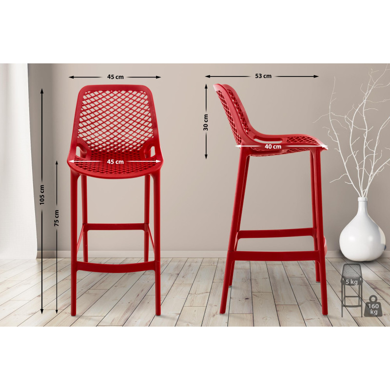 Tabouret de bar Air rouge