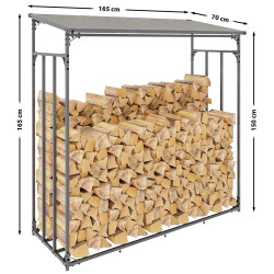 Abri à bois + bâche Ruston Metal XL anthracite
