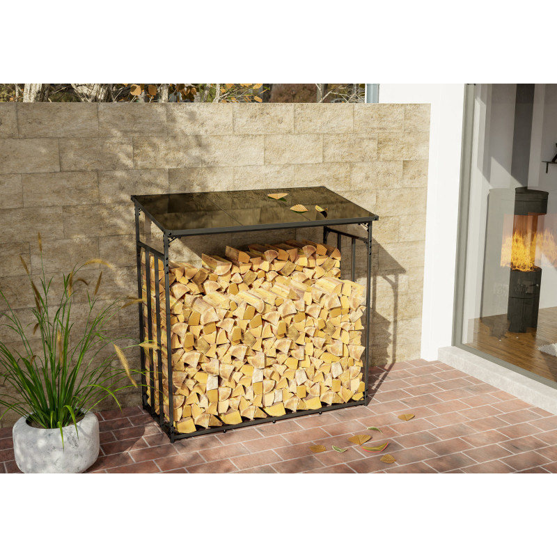 Abri à bois Ruston Aluminium S anthracite
