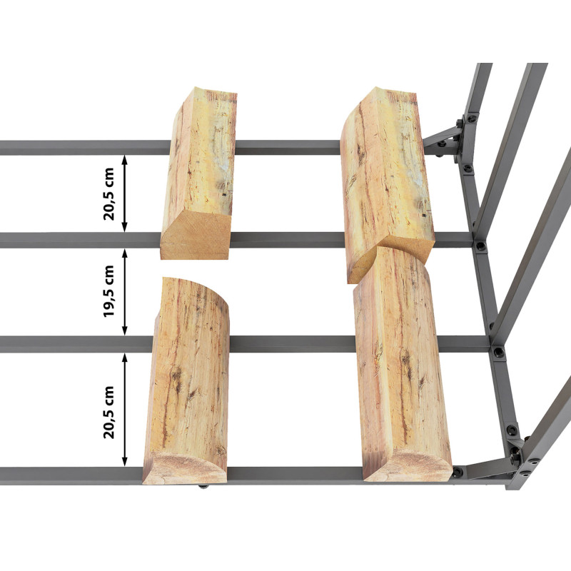 Abri à bois Ruston Aluminium M anthracite
