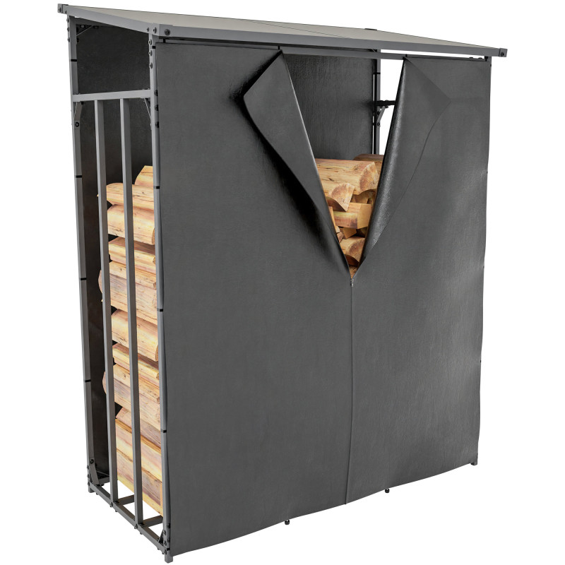 Abri à bois + bâche Ruston Aluminium M antrazita
