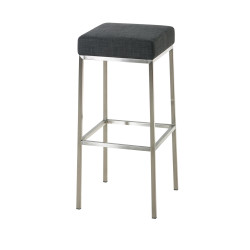 Tabouret de bar Montréal E85 tecido cinza fosco