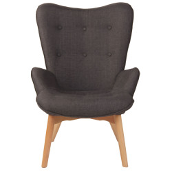 Fauteuil Durham en tissu gris foncé