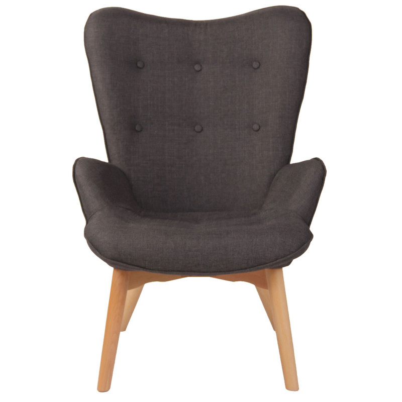 Fauteuil Durham en tissu gris foncé