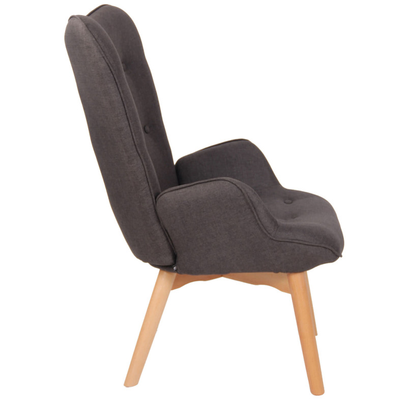 Fauteuil Durham en tissu gris foncé