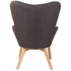 Fauteuil Durham en tissu gris foncé