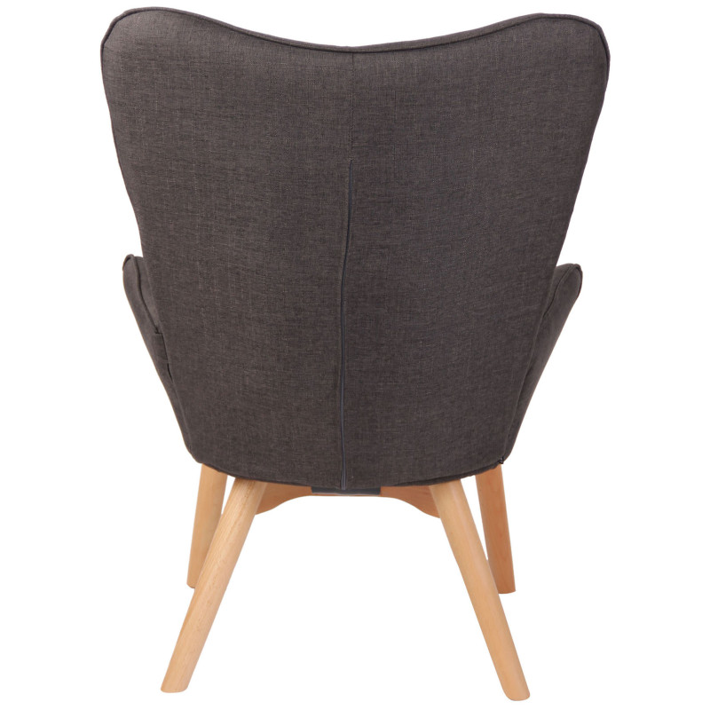 Fauteuil Durham en tissu gris foncé