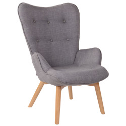 Fauteuil Durham en tissu gris
