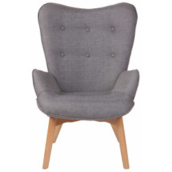 Fauteuil Durham en tissu gris