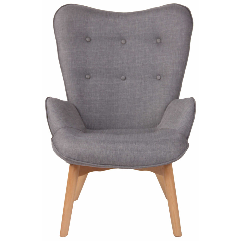Fauteuil Durham en tissu gris
