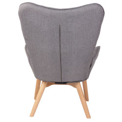 Fauteuil Durham en tissu gris