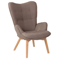 Fauteuil Durham tissu taupe