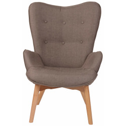 Fauteuil Durham tissu taupe