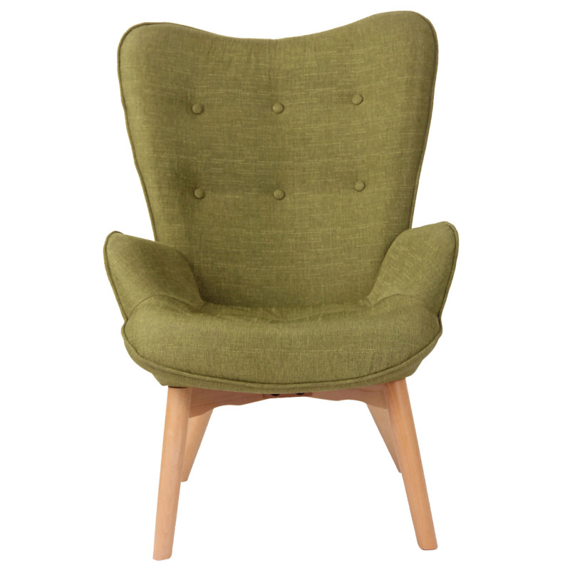 Fauteuil Durham en tissu vert