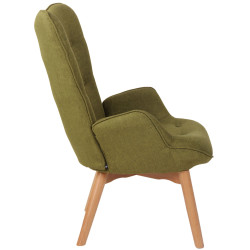 Fauteuil Durham en tissu vert