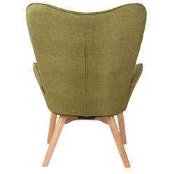 Fauteuil Durham en tissu vert