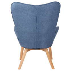 Fauteuil Durham en tissu bleu