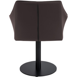Fauteuil Damaso en similicuir marron