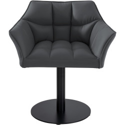 Fauteuil Damaso simili cuir gris